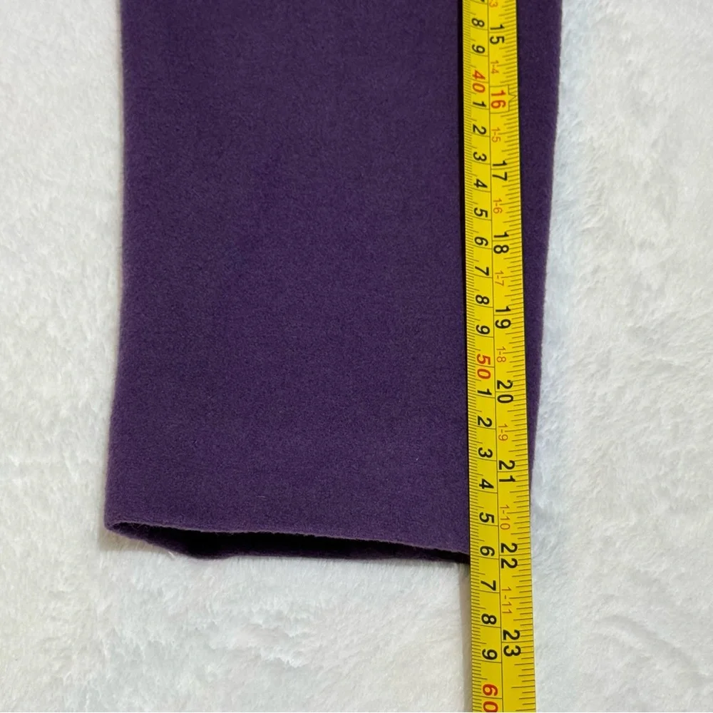 Vintage Harvé Benard‎ Petite Purple Wool Cashmere Blend Zip Jacket Size 4P
